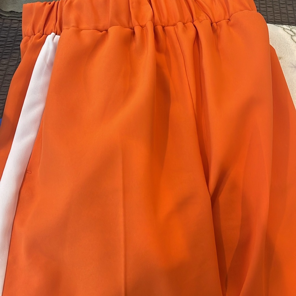 ASOS orange stripe pant and ASOS white tee - Picture 5 of 7
